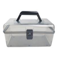 Dėžutė su rankena 20x15x10.5cm - skaidri - plastikinė - organizatorius