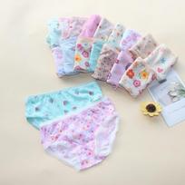 12PCS Girls Underwear Panties Briefs Children Underpants 1-12Years 3-4 įvairiaspalvis