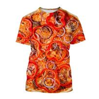 Maisto Dešros Picos 3D Spausdinti Marškinėliai Vyrams Vasaros Atsitiktiniai Trumpomis Rankovėmis T-shirt Juokingi Hip Hop Party Cosplay T-shirt Viršus Unisex Drabužiai S