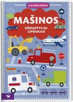 Mašinos. Užduotys su lipdukais 4-5 metų vaikams - Nėra Autoriaus