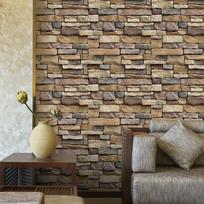 45*100cm Nugara su klijais Vinilo lipnūs tapetai PVC sienų lipdukai plytų vandeniui atspari plytų siena Schist