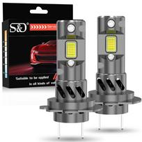 2vnt 25000LM H7 LED priekinių žibintų Canbus H7 lemputės 1:1 mini dydžio 50 W „Plug and Play“ automobilio žibintai CSP 6000K baltas „Hi/Lo Beam“ turbo priekinis žibintas