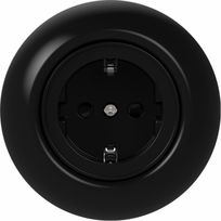 Socket outlet, black Renova WDE007077 | 3606481142306