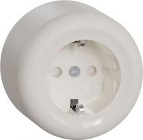 Surface Single Socket-Outlet with screwless terminals white Renova WDE015876 | 3606489504724