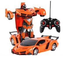 Transformeris automobilis-robotas 2in1 su nuotolinio valdymo pultu