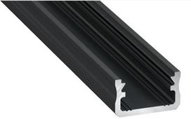 Aliuminis profilis Lumines LED juostoms A (juodas, 2m)