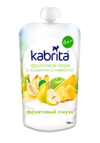 Vaisių tyrė Kabrita® „Vaisių kokteilis“ nuo 6 mėnesių, 100 g 12 vnt. (Kabrita-box)