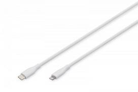 Digitus | Lightning silicone connection cable, USB-C - Lightning, 1m | AK-600110-010-W