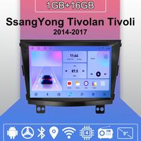 Automobilių radijas su „Android Auto Carplay“, skirtas „SsangYong Tivolan Tivoli 2014–2017“ multimedijos grotuvui, galvos blokui, stereo, GPS, navigacija, „Bluetooth“, WIFI, 1+16GB 1+16GB