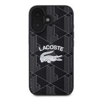 Lacoste Blend Monogram MagSafe Case for iPhone 16 dėklas telefonui juodos spalvos