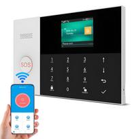 Išmanioji signalizacijos sistema namų apsaugai su APP valdymu 24 colių TFT LCD ekranas, vieno mygtuko signalizacija UK