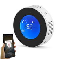 1 pakuotės WiFi gamtinių dujų nuotėkio detektorius namų dujų signalizacijai ir monitoriui su LCD ekranu
