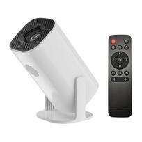 Projektorius su 4K dekodavimu 1080P WiFi6 BT5.4 Android 11 sistema su 100 colių ekranu tame pačiame ekrane US Plug balta