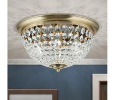 Orion DLU 1840/47-Krištolinis lubinis šviestuvas PLAFOND 6xE27/40W/230V diametras 47 cm bronza