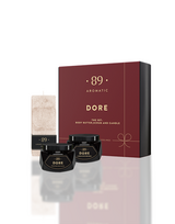 Dore Elite Kūno šveitiklis, sviestas ir palmių vaško žvakė Rinkinys Aromatic89