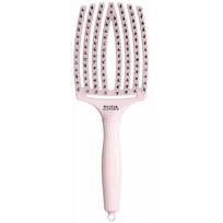 Lenktas šepetys plaukams Olivia Garden Fingerbrush Combo Pastel Pink Large OG7838, pastelinės rožinės spalvos