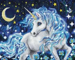 Deimantinė mozaika Moonlight Unicorn 52x42 cm