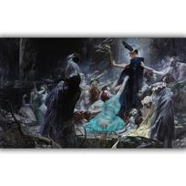 Reprodukcija „Sielos Acherone“, Adolf Hirémy-Hirschl, (1898)