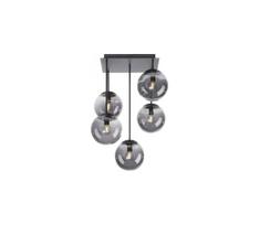 JUST LIGHT. 14602-18 - Sietynas ant stulpo WIDOW 5xE14/25W/230V juoda