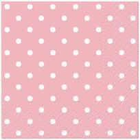 Popierinės servetėlės PAW Pink Dots, 25 cm x 25 cm, 20 vnt.