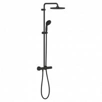 GROHE juoda matinė termostatinė virštinkinė dušo sistema Vitalio Start 250 266772431