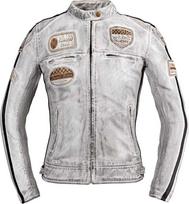 Moteriškas odinis moto švarkas W-TEC Sheawen Lady Baltas New