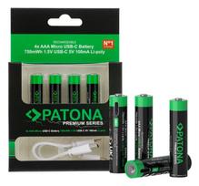 Patona AAA 1,5V baterijos Li-ion, 4 vnt.