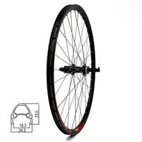 Galinis ratas 26" d-brake CL, 32H, kasetė, QR