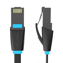 Flat tinklo kabelis CAT6 UTP Vention IBJBK RJ45 Ethernet 1000Mbps 8m juodos spalvos