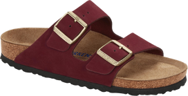 Tamsiai raudonos spalvos moteriškos šlepetės Birkenstock 1020631