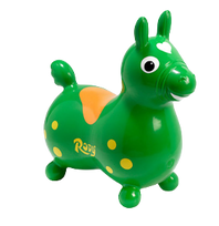 Žalios spalvos pripučiamas arkliukas Rody