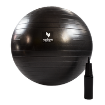 Juodos spalvos kamuolys mankštai YellowGym Ø 65 cm