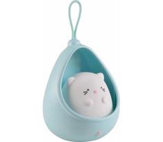 LED Vaikiškas orientacinis šviestuvas su jutikliu KITTY LED/0,5W/5V USB mėlynas