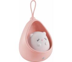 LED Vaikiškas orientacinis šviestuvas su jutikliu KITTY LED/0,5W/5V USB rožinis