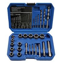 ALLSOME 26 pcs Bolts Extractor Set With Hex Adapter Out Broken Lug Nut Extractor Stripped Screw Remover Set