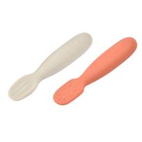 BEABA 2 VNT. SILIKONINIŲ ŠAUKŠTELIŲ RINKINYS +4 MĖN, TERRACOTTA/VELVET GREY