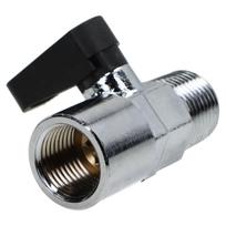 Ghilux mini rutulinis vožtuvas R 1/2 M - R 1/2 M, PN20, sriegiuotas, nikeliuotas žalvaris, PTFE/NBR