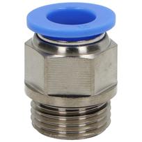 Tiesi kištukinė pneumatinė jungtis, 12 mm skersmens žarnai, G 1/2 M, nikeliuotas žalvaris