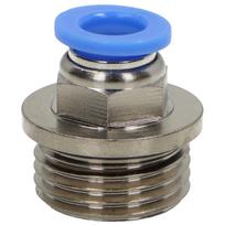 Tiesi kištukinė pneumatinė jungtis, 8 mm skersmens žarnai, G 1/2 M, nikeliuotas žalvaris