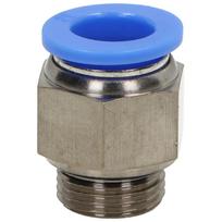 Tiesi kištukinė pneumatinė jungtis, 12 mm skersmens žarnai, G 3/8 M, nikeliuotas žalvaris