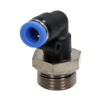 Kampinė pneumatinė kištukinė jungtis žarnai, fi 8 mm, G 1/2 M, plastikinė
