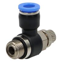 Pavarai įkišamas droselio atbulinis vožtuvas, G 1/4 M, 8 mm žarnai, plastikinis