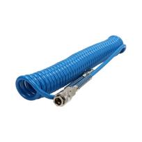 Spiralinė pneumatinė žarna 12x8 mm, su greitosiomis jungtimis DN7.2, ilgis 5 m