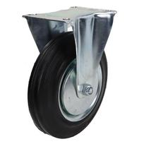 Fiksuotas ratas fi 200mm guma su montavimo plokšte, keliamoji galia 185 kg 4002 - 200x50