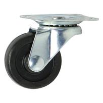 Pasukamas ratas fi 32mm guma su montavimo plokšte 2028 - 32x13