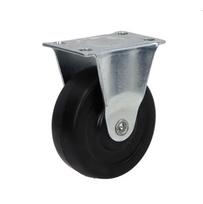 Fiksuotas guminis baldų ratas fi 75mm su montavimo plokšte, keliamoji galia 60 kg 2029 - 75x25