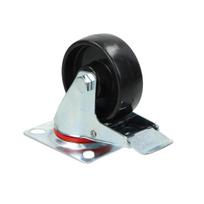 Sukamasis ratas fi 125mm plastikinis su stabdžiu su tvirtinimo plokšte, keliamoji galia 220 kg 4083 - 152x40