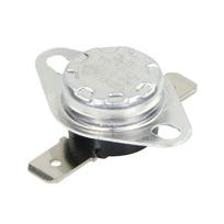 Bimetalinis termostatas KSD301A-110h NC 110°C 10A 250V AC metalinis fi 16x12mm su rankena 6.3mm jungtimis horizontaliai Bakelite Loaf RoHS