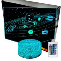 3D Naktinė lempa „Galaktika“ su saulės sistema ir planetomis