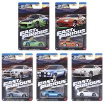 Hot Wheels Mainline Brian O`Conner Fast and Furious 2024 Modeliukų rinkinys (1995 Mitsubishi Eclipse,Toyota Supra,Nissan Skyline BNR34,Ford Escort RS1600)
